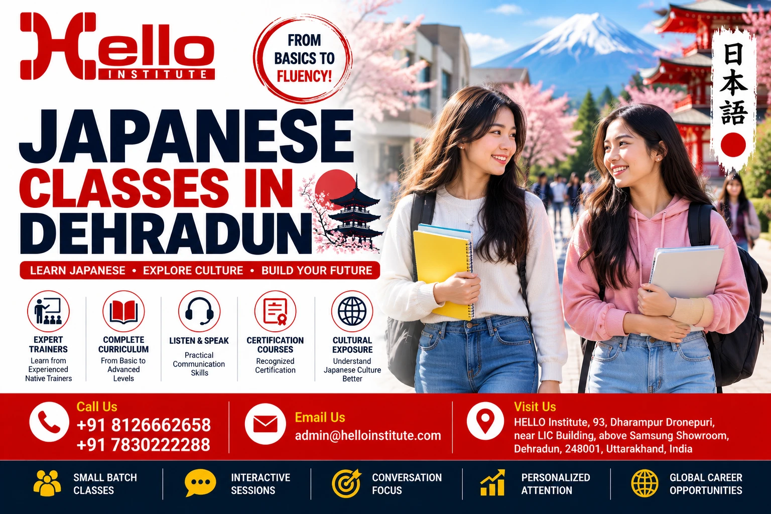 Japanese Classes in Dehradun: Start Your Language Learning Journey with Hello Institute
